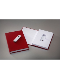 Коробочка-книжечка ярких оттенков для флешки с возможностью нанесения тиснения или шелкографии