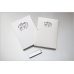 Коробочка-книжечка для стандартной флешки белая с принтом Свадебная тематика