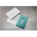 Коробочка-книжечка для стандартной флешки Белая брендированная с цветным ложементом