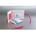 Свадебная белая коробочка для флешки-визитки 