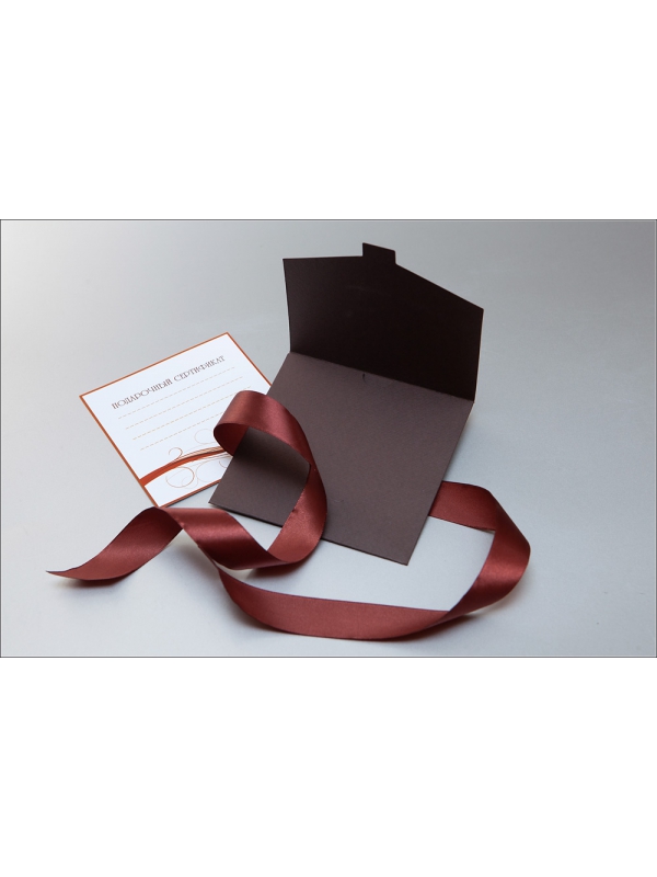 Конверт для подарочного сертификата заказать изготовление в Packink