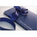 Дизайнерский подарочный сертификат синий с тиснением