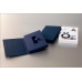 Коробочка-книжечка синяя  в фирменном стиле для стандартной флешки
