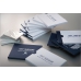Коробочка для флешки-визитки синяя с возможностью шелкографии или тиснения