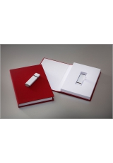 Коробочка-книжечка цветная для флешки с возможностью нанесения тиснения или шелкографии