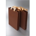 Дизайнерский подарочный пакет средний коричневый 20х26см
