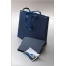 Дизайнерский подарочный пакет средний синий 20х26 см